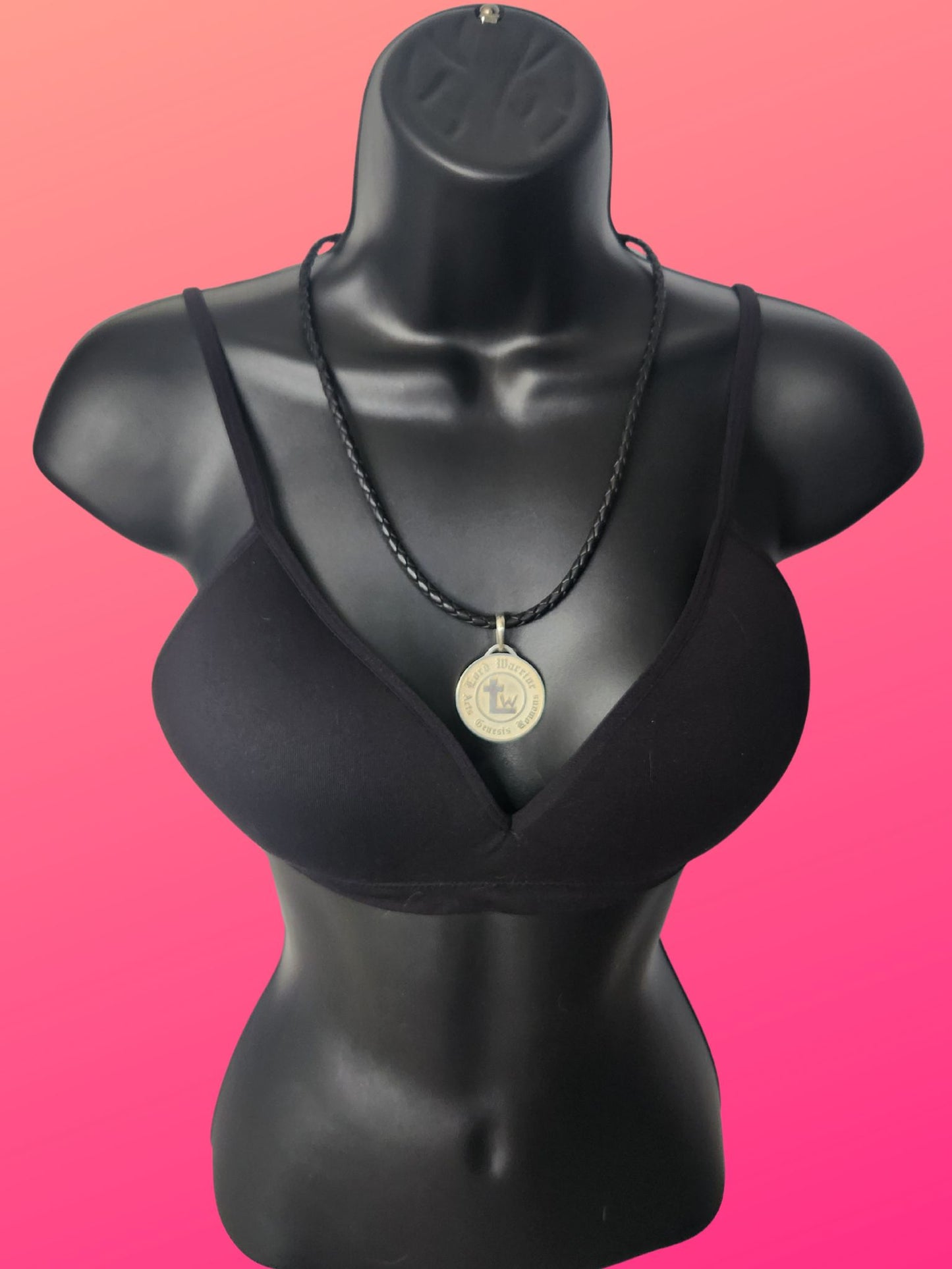 Lord Warrior Sterling Silver Medal & Leather Necklace