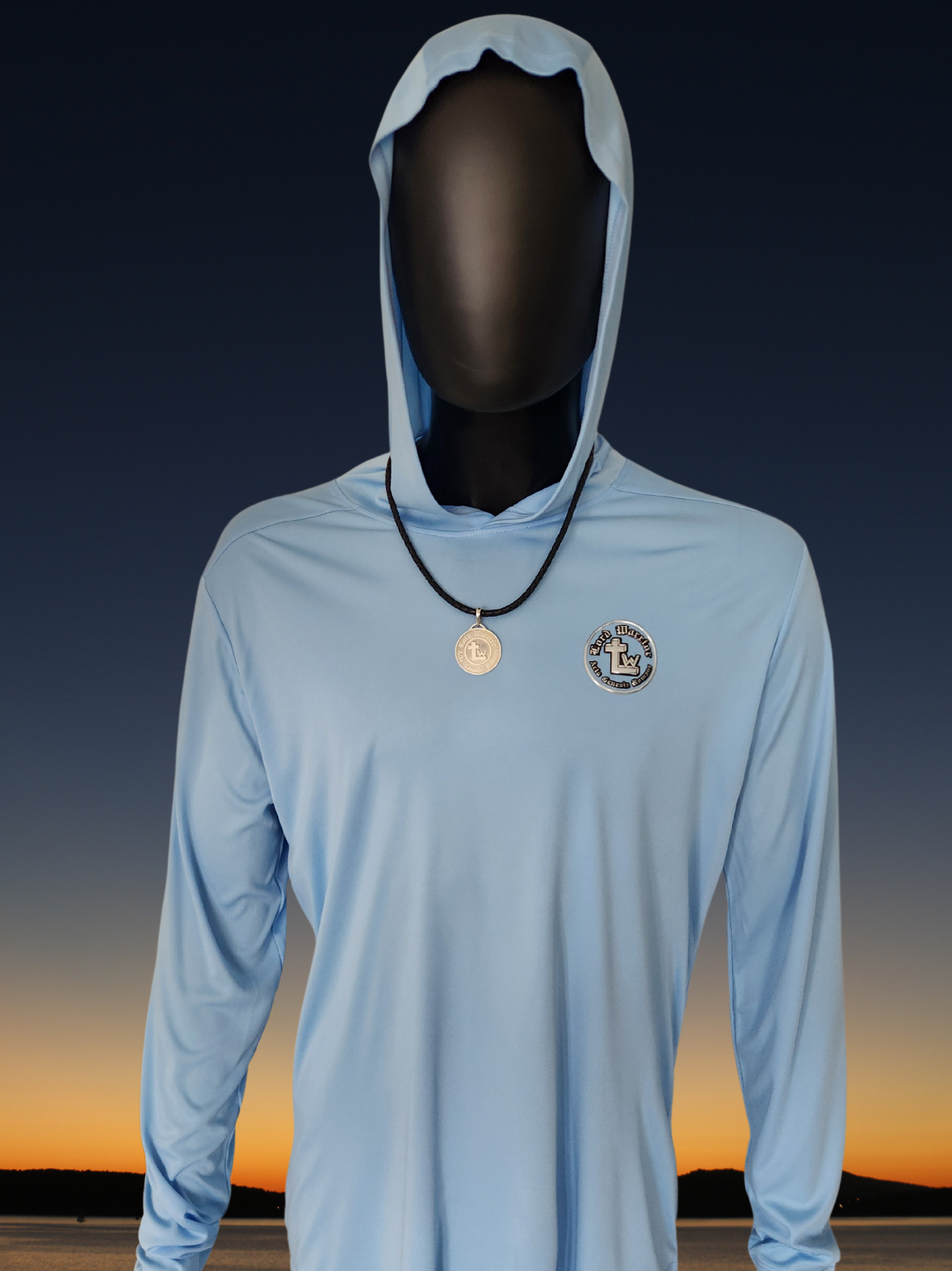 Lord Warrior Sport-Tek Posi-UV Hoodie - Light Blue