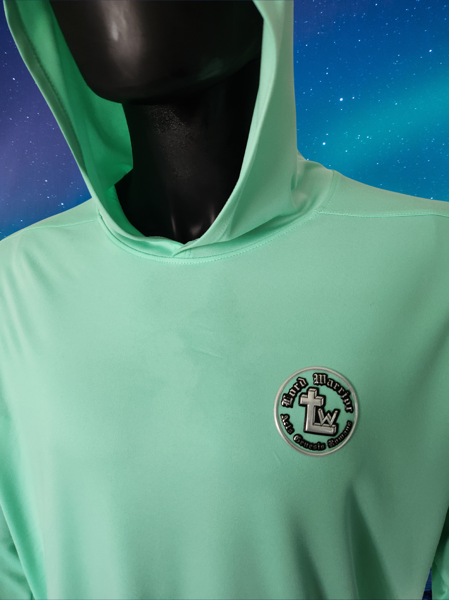 Lord Warrior Sport-Tek Posi-UV Hoodie - Seafoam