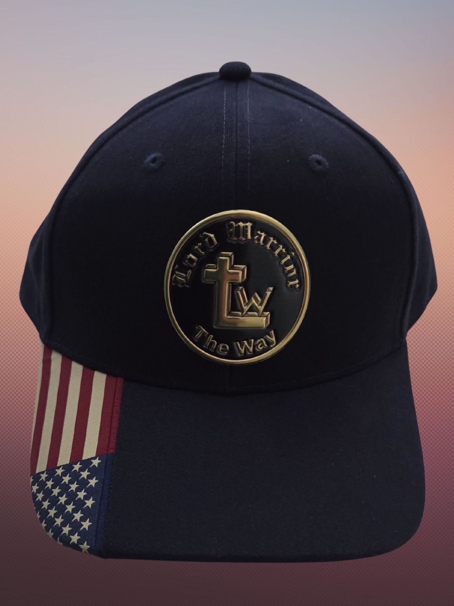 Lord Warrior US Flag Cap - Navy Blue with Gold The Way