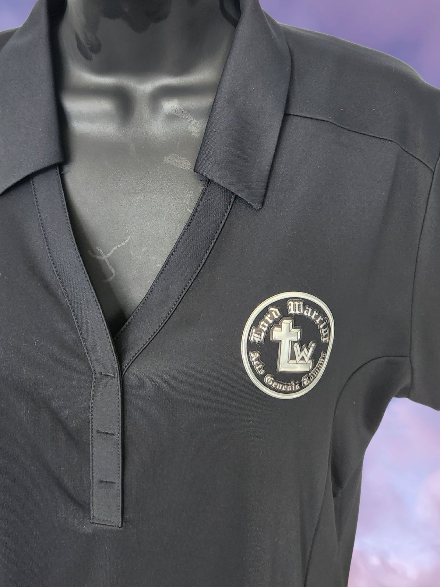 Women's Lord Warrior Casual Black Dress Shirt