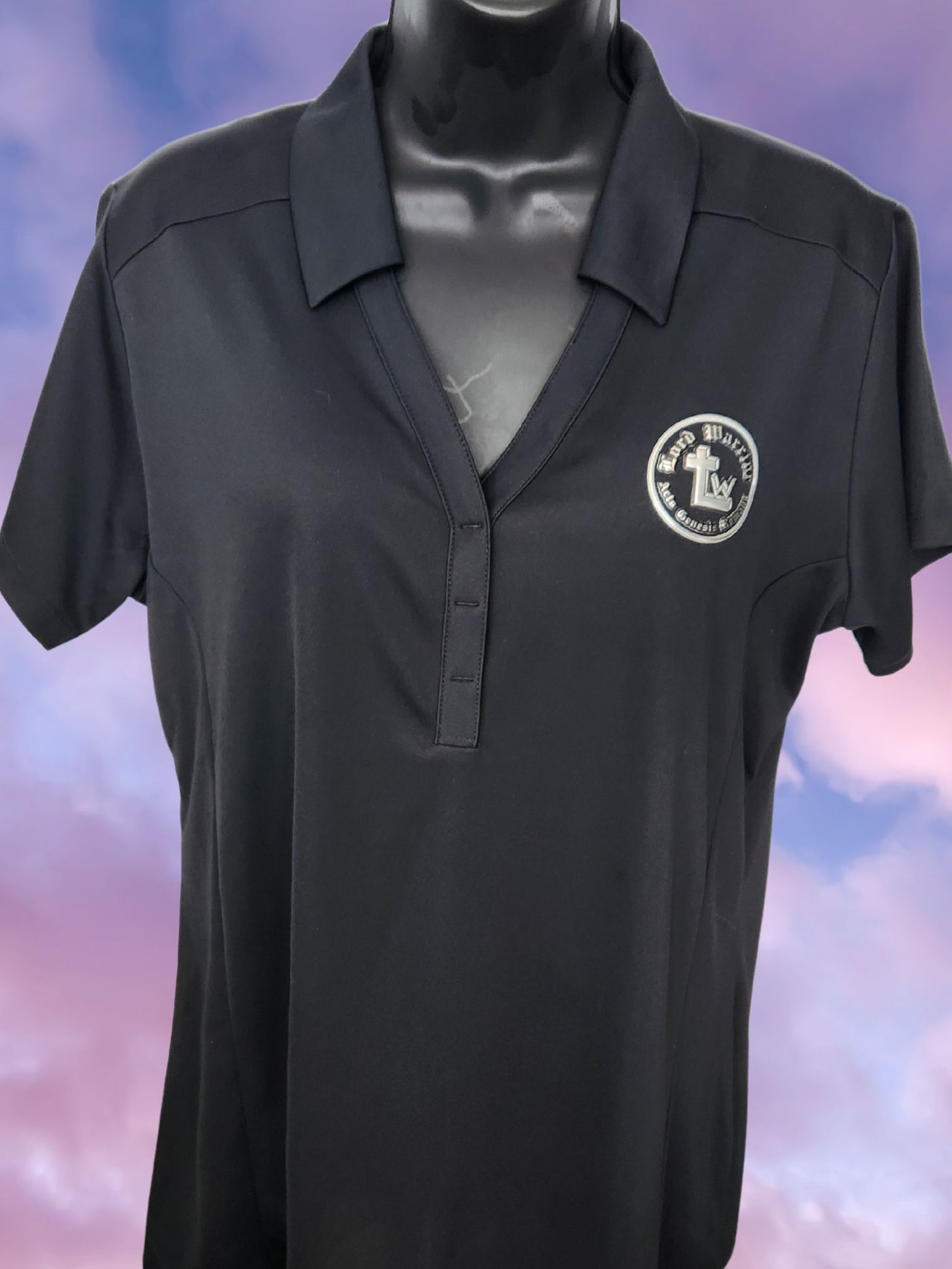 Women's Lord Warrior Casual Black Dress Shirt
