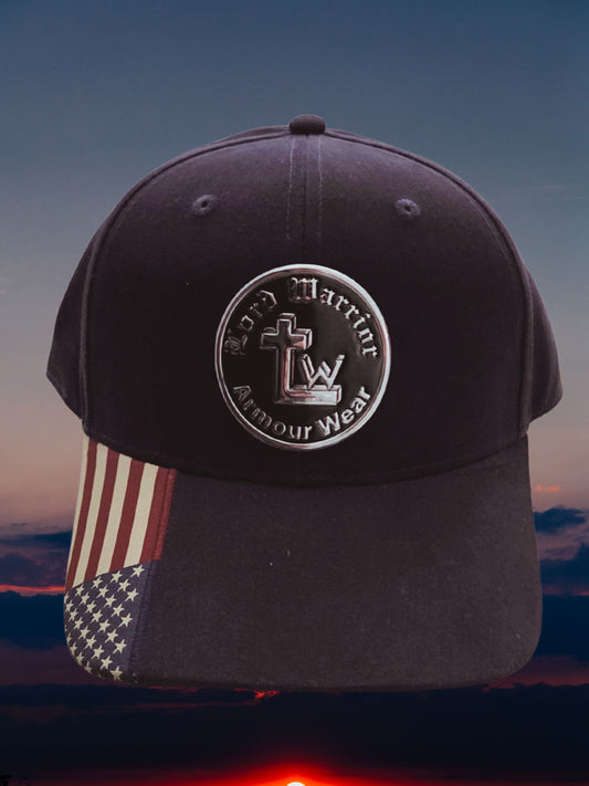 Lord Warrior US Flag Cap - Black Armour Wear