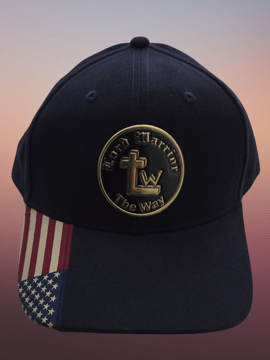 Lord Warrior US Flag Cap - Navy Blue with Gold The Way